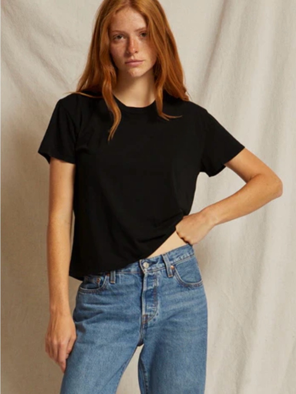 Perfect White Tee, Harley in Black